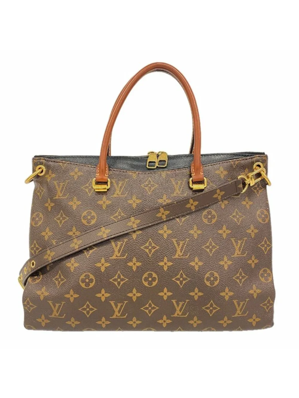 Louis Vuitton Monogram Pallas MM Brown 2-Way Bag